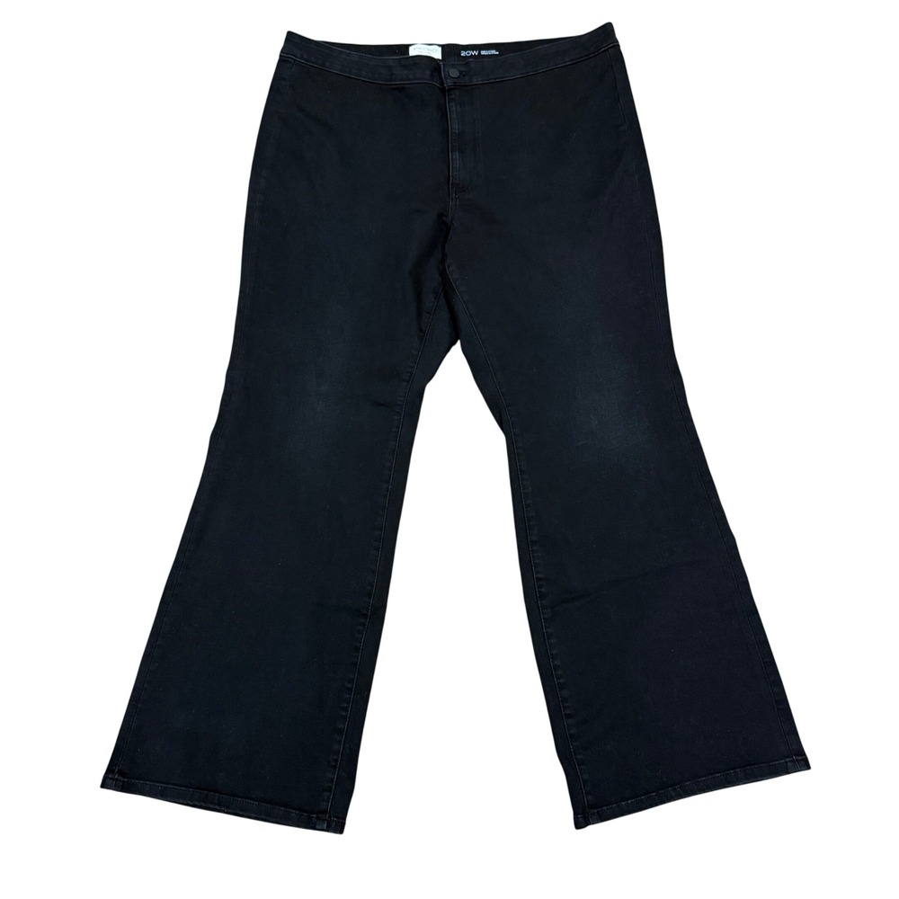 Pilcro Black High Rise Flare Jeans Womens Size 20W Stretch Denim Closet Staple